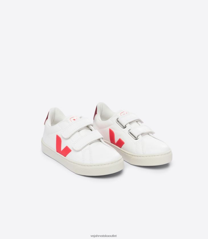 Veja hr djeca Esplar koža bez kroma bijela ruža fluo marsala cipele BZ0B86322