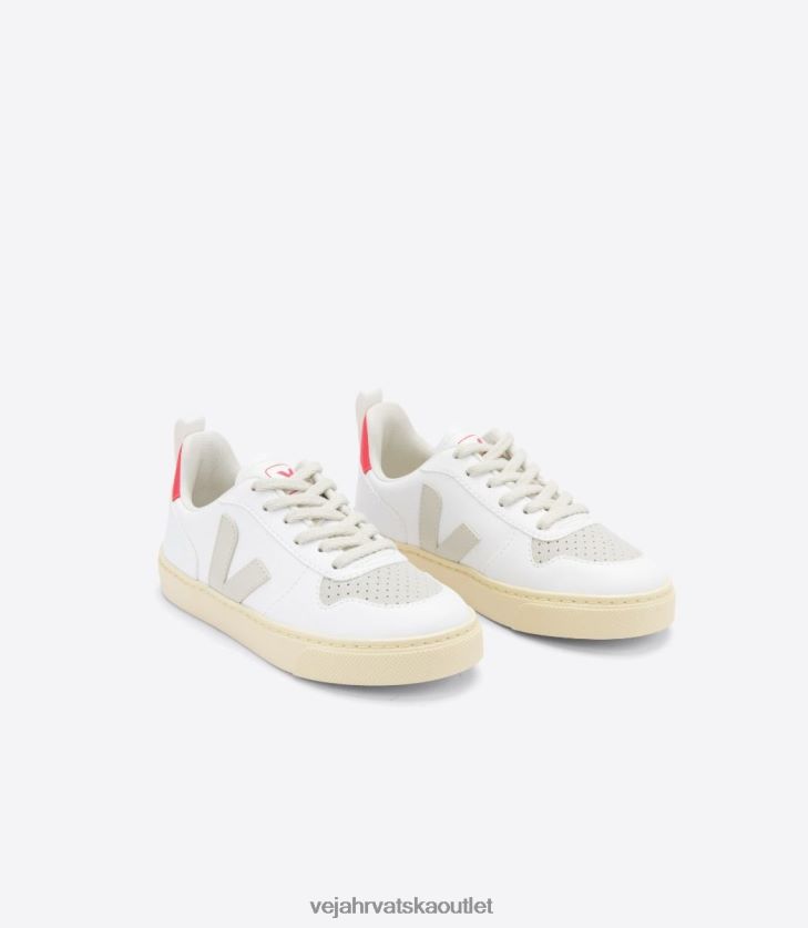 Veja hr djeca v-10 čipke cwl bijela pierre rose fluo cipele BZ0B86367