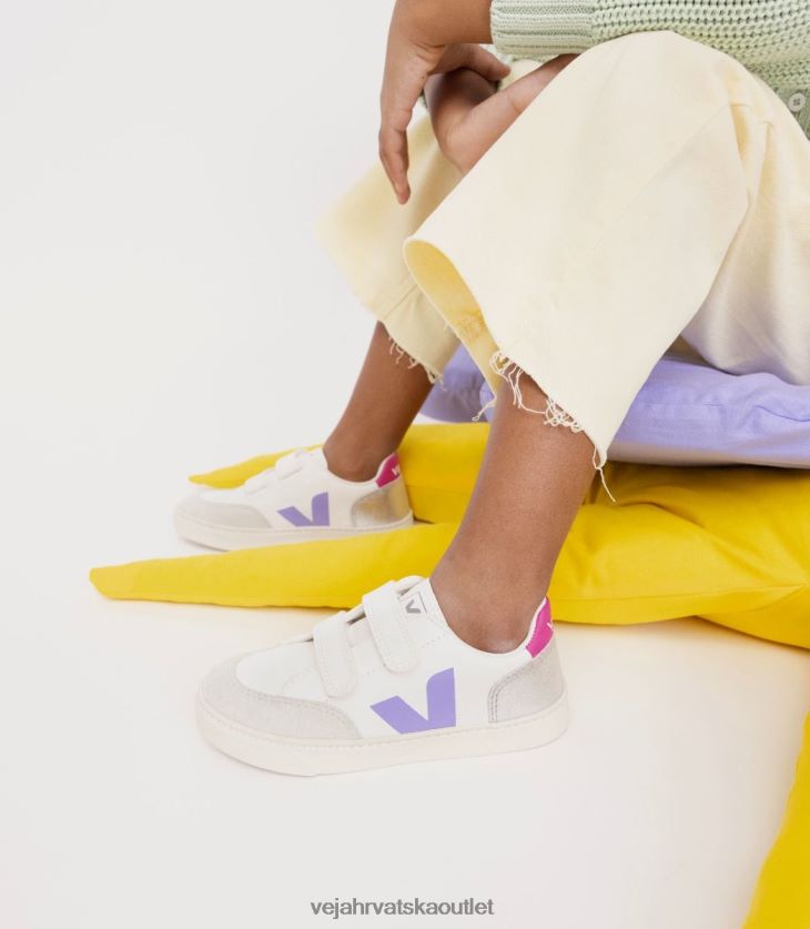 Veja hr djeca v-12 beskromirana koža multico srebro cipele BZ0B86307