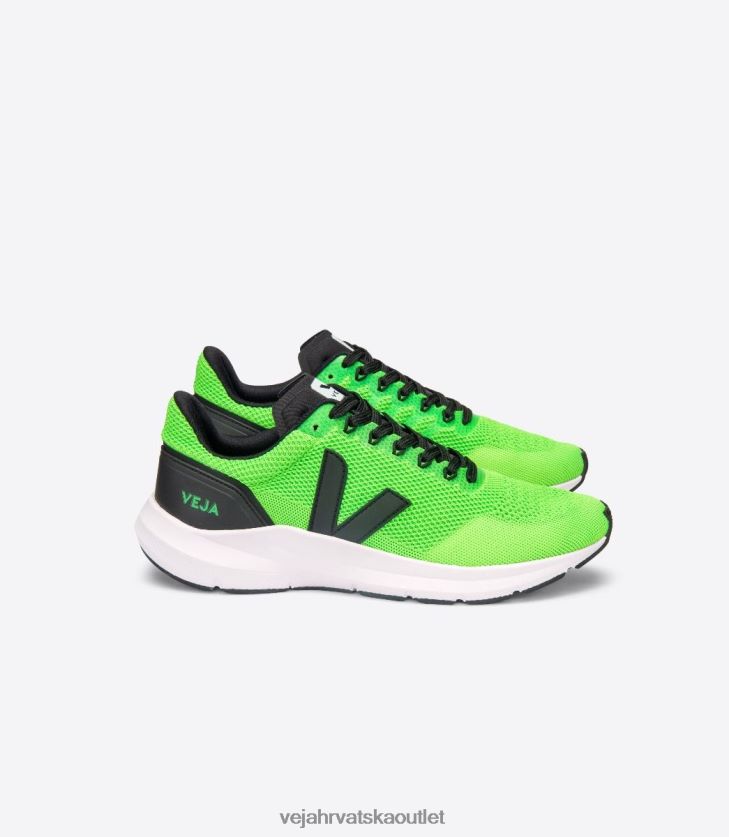 Veja hr muškarci marlin v-pleteno vert fluo crno cipele BZ0B86206