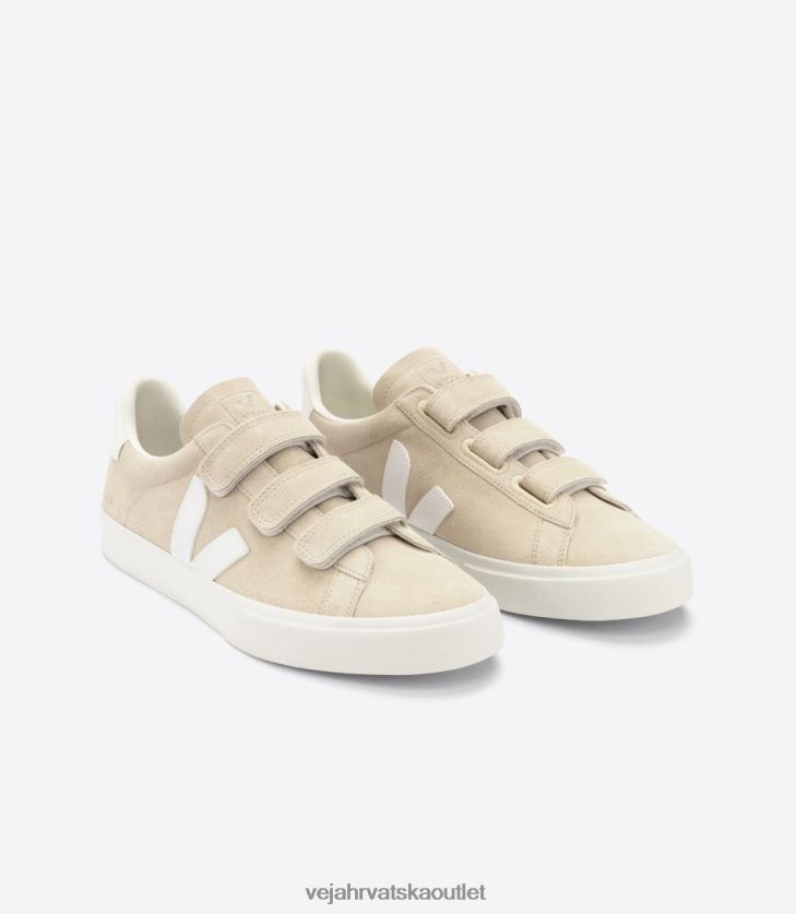 Veja hr muškarci recife bez kroma koža badem bijela cipele BZ0B86114