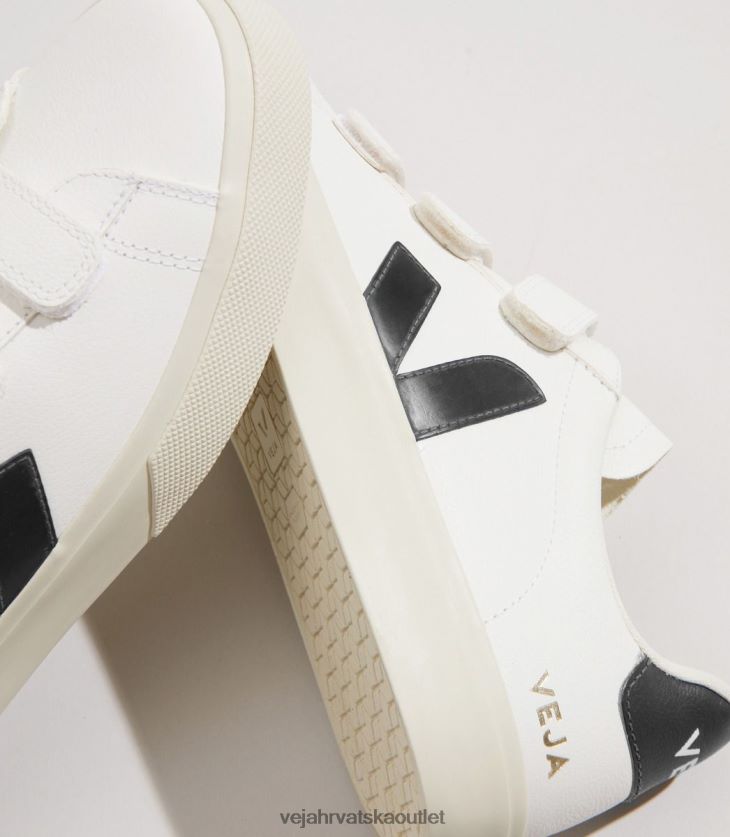 Veja hr muškarci recife bez kroma koža bijela crna cipele BZ0B86110