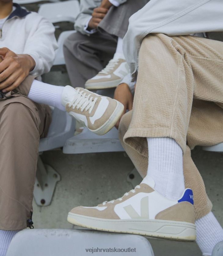 Veja hr muškarci v-10 beskromirana koža bijeli sahara paros cipele BZ0B8668