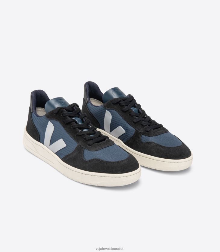 Veja hr muškarci v-10 ripstop nautico oxford sivo crna cipele BZ0B8662