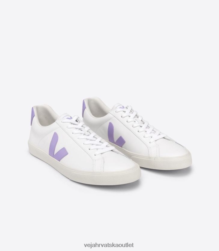 Veja hr žene esplar koža bijela lavanda cipele BZ0B86243