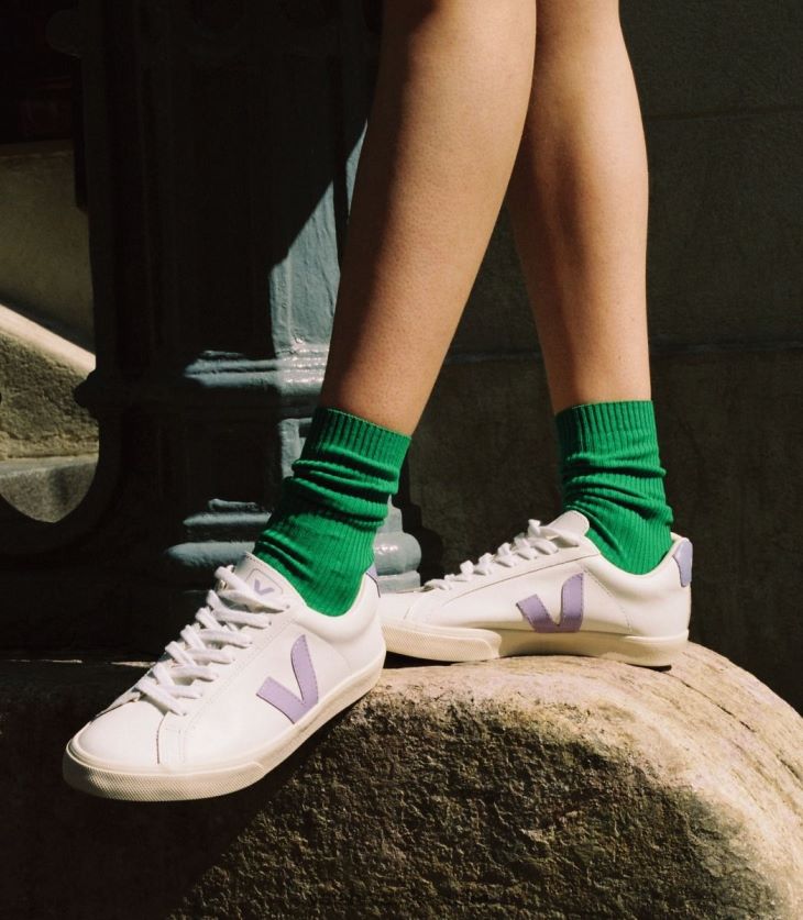 Veja hr žene esplar koža bijela lavanda cipele BZ0B86243